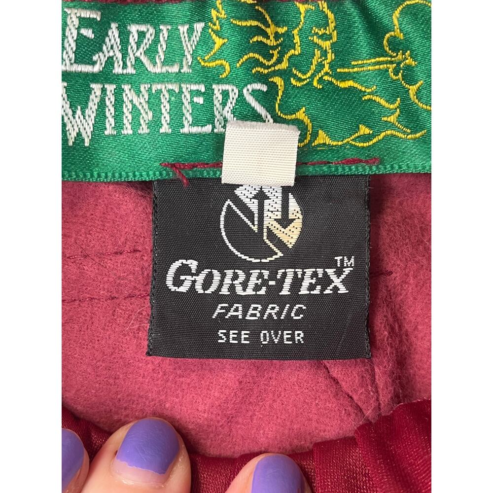 Vintage Early Winters Gore-Tex outdoor men's track pants in maroon, size L - Picture 3 of 11
